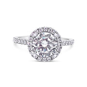 Forevermark White Gold Diamond Halo Engagement Ring