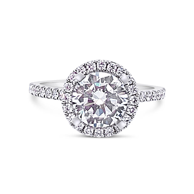 Forevermark White Gold Diamond Halo Engagement Ring