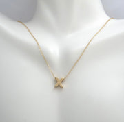 Yellow Gold Initial Necklace