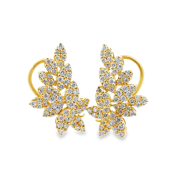 Yellow Gold Diamond Fashion Earrings