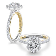 A. JAFFE Halo Engagement Ring