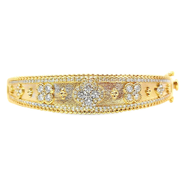 Yellow Gold Diamond Bangle Bracelet