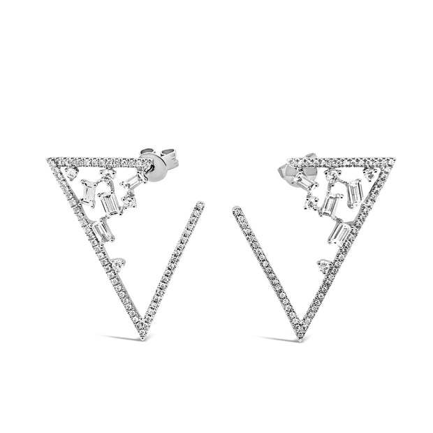 White Gold Diamond Fashion Earrings