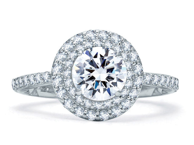 A. JAFFE Halo Engagement Ring