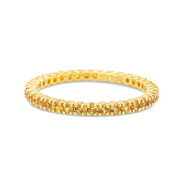 Yellow Gold Yellow Sapphire Eternity Band