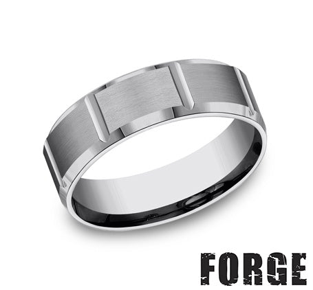 Benchmark Tungsten Men's Wedding Band