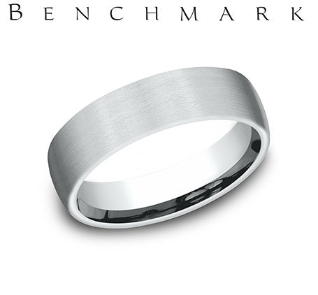 Benchmark White Gold Men's Wedding Band