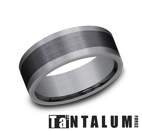 Benchmark Titanium/Grey Tantalum Men's Wedding Band