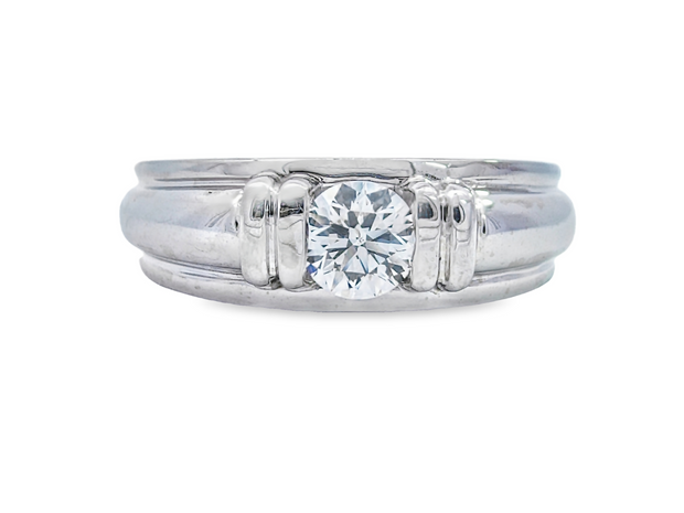 Forevermark White Gold Diamond Men's Solitaire Band