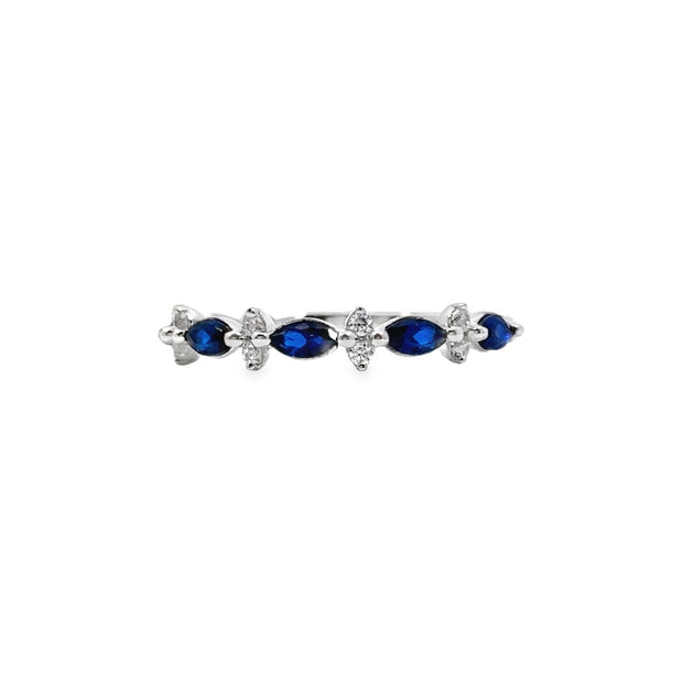 Padis Classique Diamond and Sapphire Wedding Band