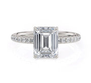 Lab Grown Emerald Cut White Gold Diamond Michael M. Engagement Ring