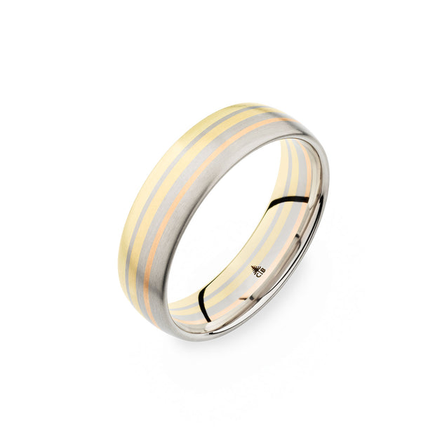 Christian Bauer Tri-Color Gold Men's Wedding Band