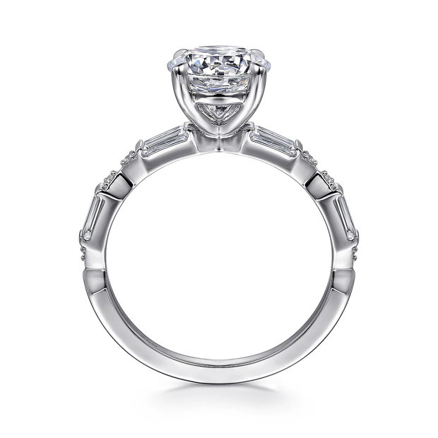 GABRIEL & CO "Art Deco" Engagement Ring