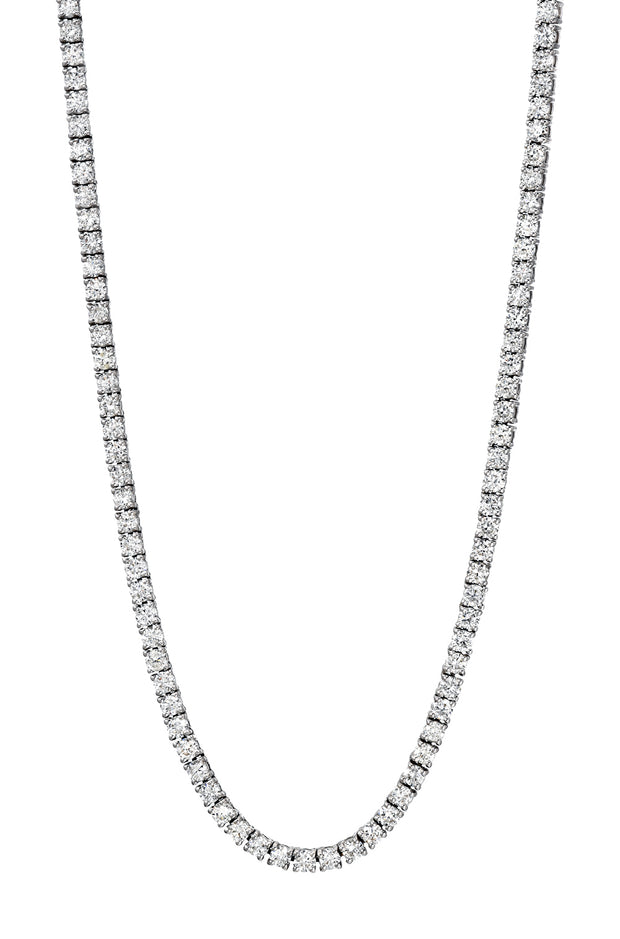 Lab Grown 14.05 Cttw. White Gold Diamond Tennis Necklace