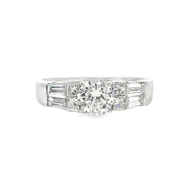 Lab Grown WHite Gold Diamond Engagement Ring