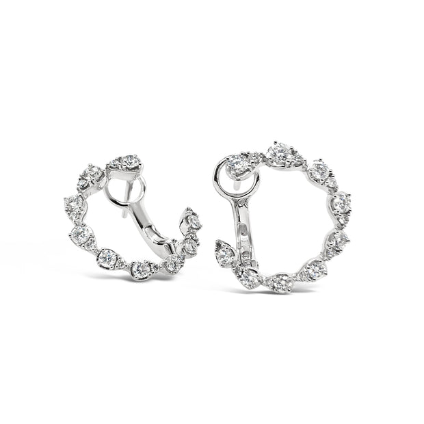 White Gold Diamond Fashion Earrings