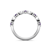IMAGINE Amethyst and Diamond Wedding Band
