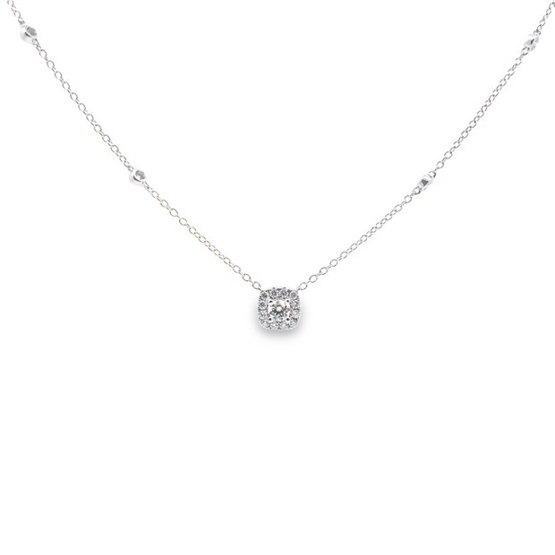 Forevermark 0.58 Cttw. White Gold Diamond Halo Pendant