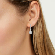 LIGHTBOX Lab Grown 2.00 Cttw. White Gold Diamond Droop Earrings