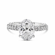 White Gold Halo Diamond Engagment Ring