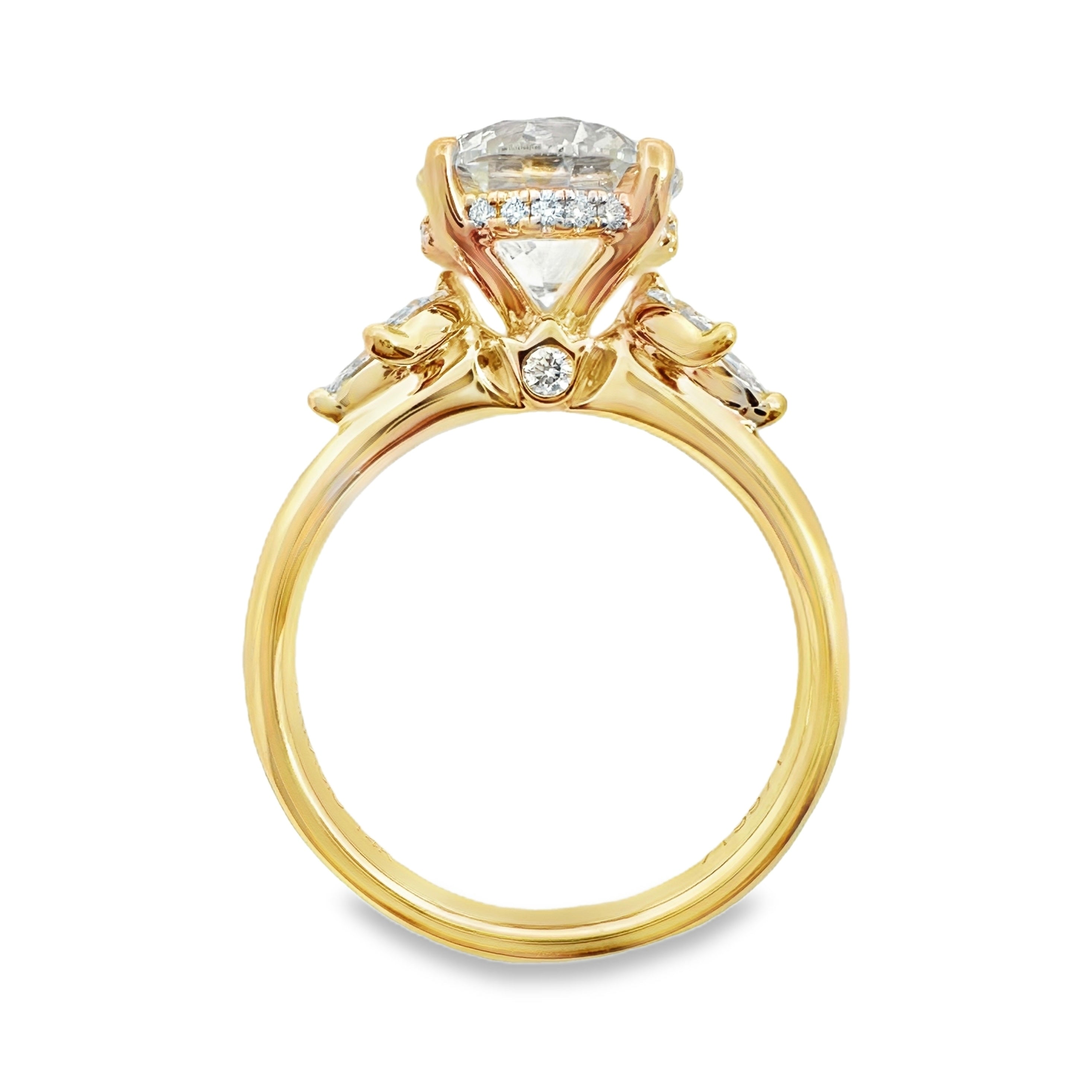 Lab Grown Yellow Gold Diamond Verragio Engagement Ring