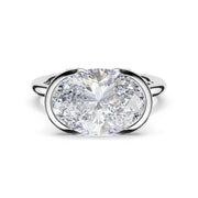 Lab Grown Oval Shape Platinum Diamond Tacori Engagement Ring