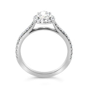Forevermark Paltinum Oval Shape Diamond Halo Engagement Ring