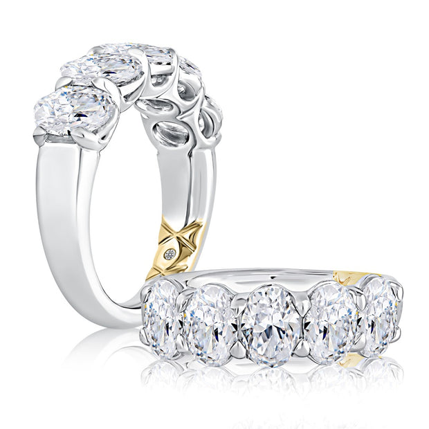 A. JAFFE Five Stone Diamond Wedding Band