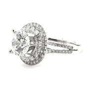 White Gold Halo Engagement Ring