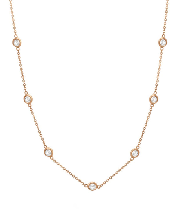 Forevermark 0.67 Cttw. Rose Gold Diamonds By The Yard Necklace