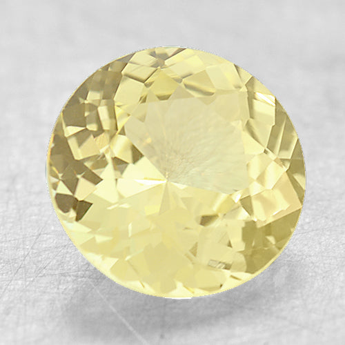 Loose Light Yellow Round Brilliant Sapphire