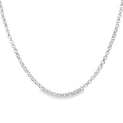 White Gold Double Rolo Chain