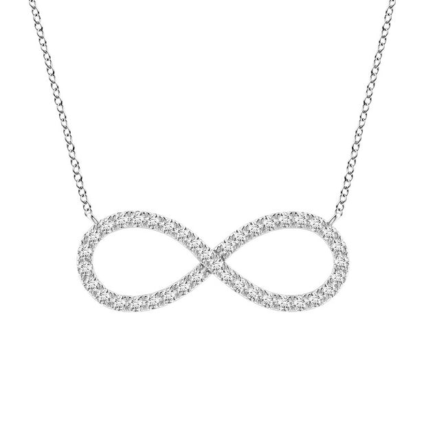 White Gold Diamond Infinity Necklace