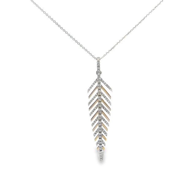 White and Yellow Gold Diamond Fashion Pendant