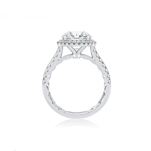 A. JAFFE Halo Engagement Ring