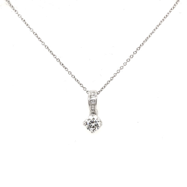 Lab Grown White Gold Diamond Pendant