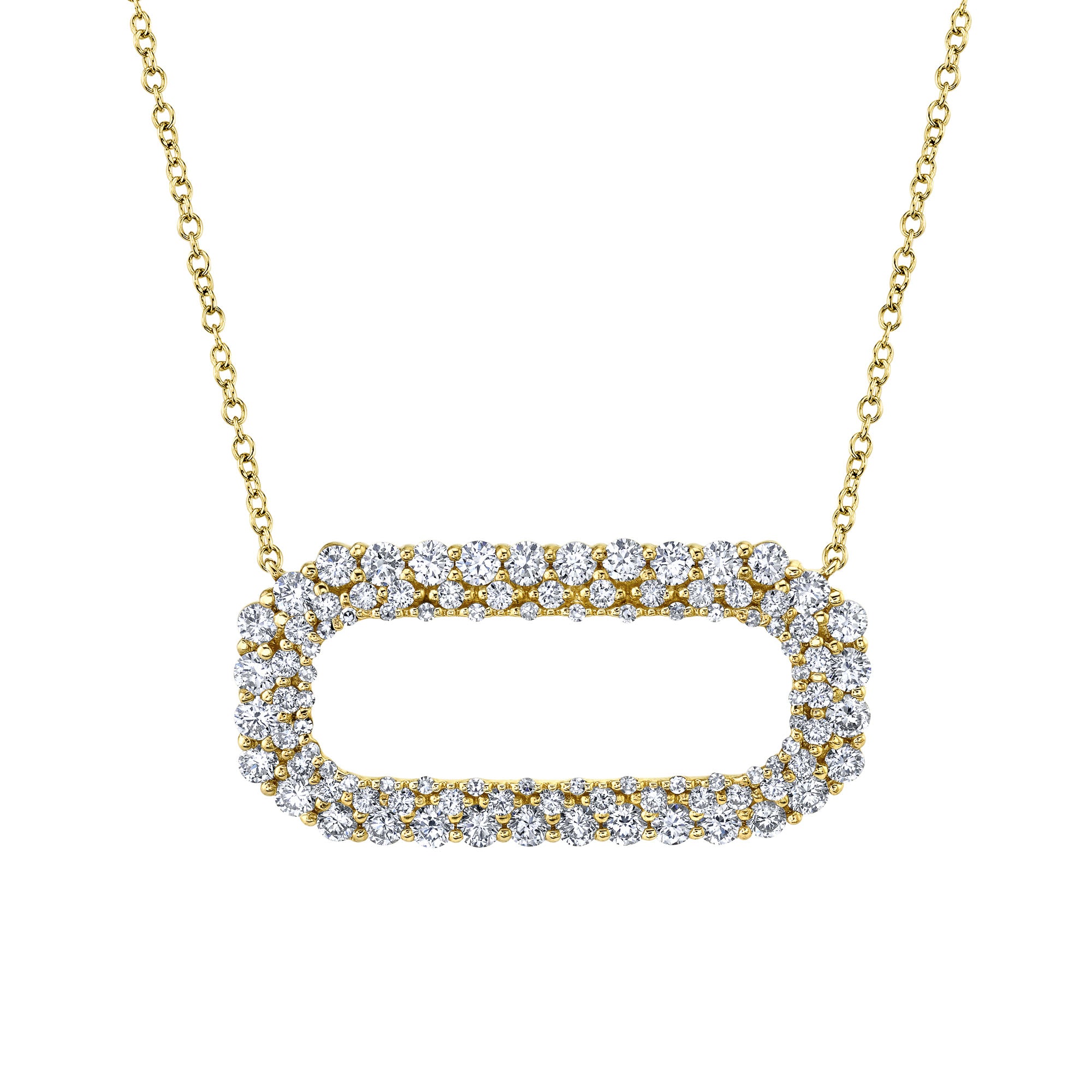 Shy Creation Yellow Gold Diamond Fashion Necklace