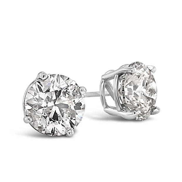 2.67 Cttw. White Gold Diamond Solitaire Earrings