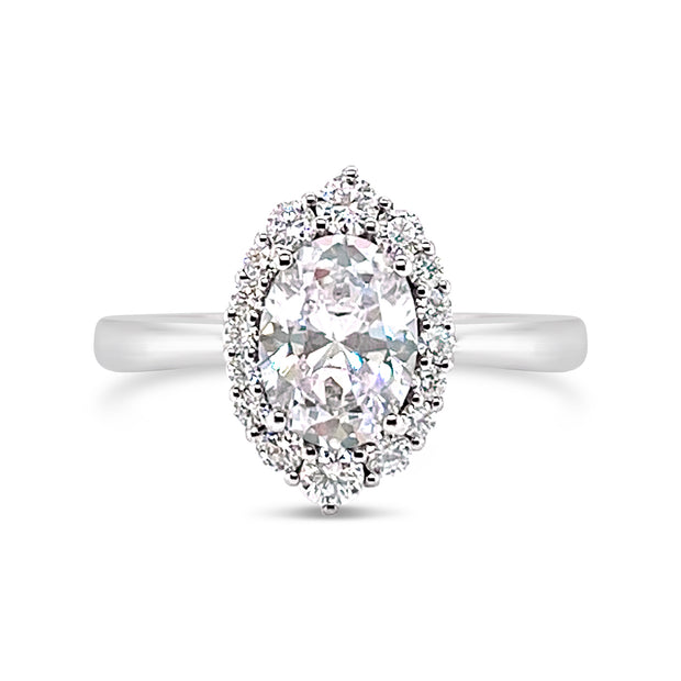 Forevermark White Gold Diamond Halo Engagement Ring