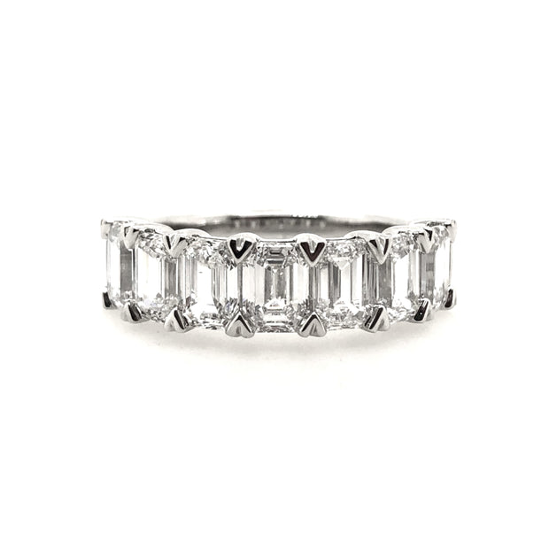 Lab Grown Emerald Cut Diamond Band