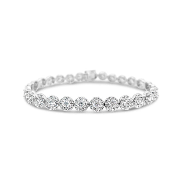 Forevermark White Gold Diamond Halo Bracelet