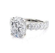 Lab Grown Oval Shape White Gold Diamond Michael M. Engagement Ring