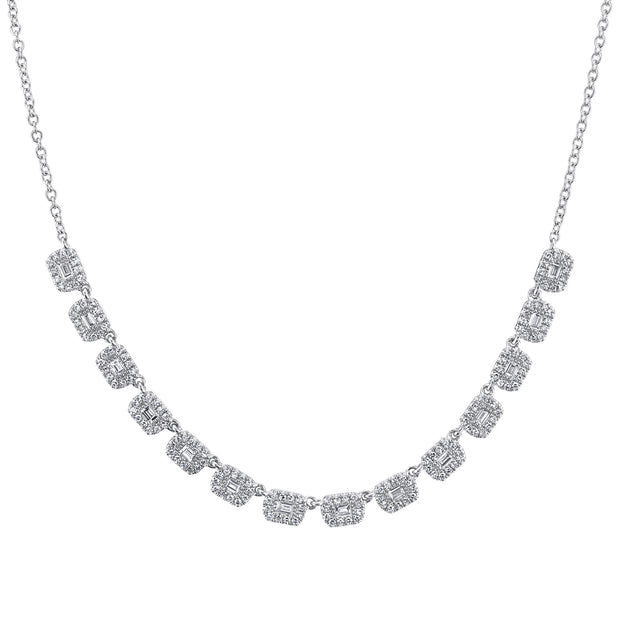 Shy Creation White Gold Diamond Fashion Necklace