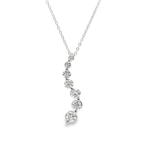 White Gold Diamond Journey Pendant