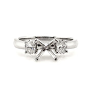 White Gold Three Stone Engagement Ring