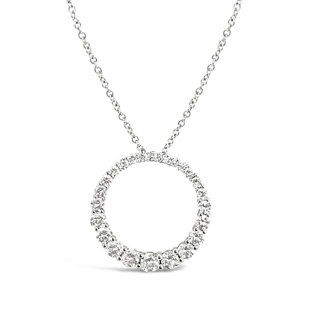 White Gold Diamond Circle Pendant