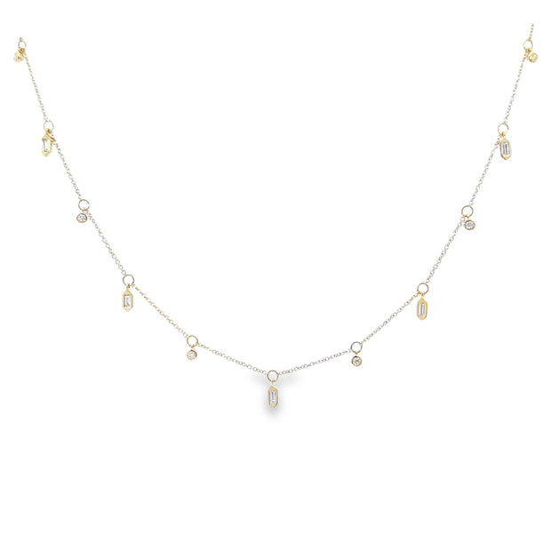 Shy Creation Yellow Gold Diamond Fashion Necklace