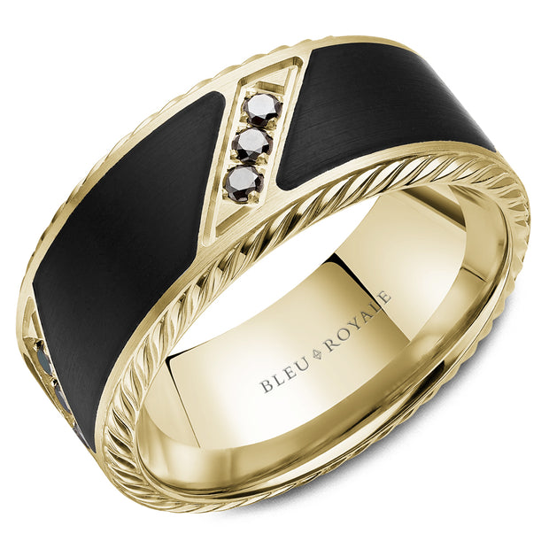Bleu Royale "Diamond" Men's Wedding Band