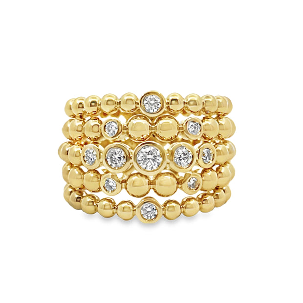 Shy Creation Yellow Gold Diamond Fashion Ring