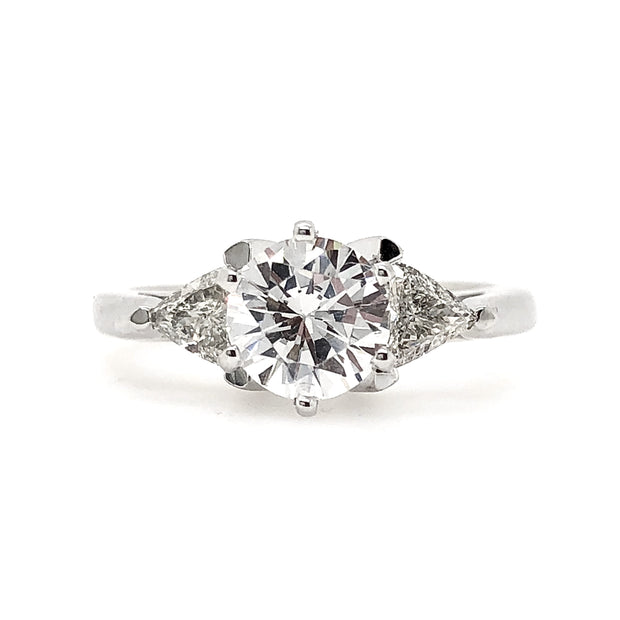 White Gold Three Stone Engagement Ring